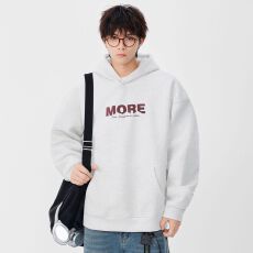 实拍2025秋冬新款潮牌卫衣男日系复古印花宽松套头百搭休闲帽衫