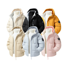 批发实拍冬装潮牌连帽工装棉服宽松休闲百搭加厚面包服棉袄保暖御寒