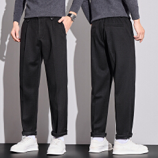 批发实拍2025秋冬新款毛呢<b class='q'>休闲</b>裤男士轻<b class='q'>商务</b>小西裤简约百搭长裤