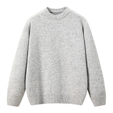 批发实拍2025秋冬新款百搭简约圆领毛衣男宽松毛织打底针织衫