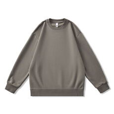 批发实拍2025秋<b class='q'>冬</b>重磅纯色圆领卫衣男宽松百搭男女款中性打底体恤上衣