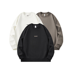 批发实拍2025秋<b class='q'>冬</b>新款品质纯棉卫衣圆领男女同款立体字母潮流印花