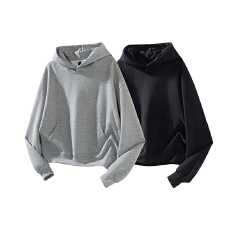 批发实拍秋冬新款美式连帽卫衣男简约韩版百搭中性款休闲带兜帽衫