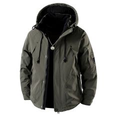 批发实拍冬季新款羽绒服男新国标白鸭绒百搭连帽加厚保暖工装羽绒外套