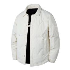 批发实拍2025冬季新款羽绒服男新国标白鸭绒百搭翻领加厚保暖外套