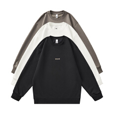 批发实拍2025秋冬新款品质纯棉卫衣圆领男女同款立体字母潮流印花