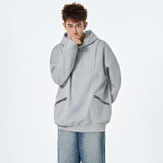 批发实拍2025秋季新款卫衣男连帽长袖潮流拼接宽松休闲运动帅气上衣男