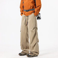 批发实拍2025秋季新款休闲裤男百搭户外运动旅游宽松防水耐磨长裤