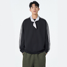 实拍2025秋季新款卫衣长袖圆领半拉链休闲帅气百搭套头外套