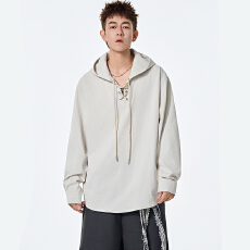 批发实拍2025秋季新款卫衣男户外功能性连帽长袖宽松帅气百搭套头外套