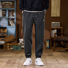 批发秋冬新款休闲裤男宽松百搭束脚运动裤百搭针织长裤