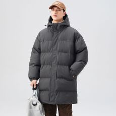 批发冬季加厚保暖棉服连帽中长款男女款棉衣防风御寒军大衣棉袄