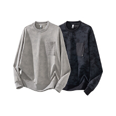 批发实拍2026新款美式<b class='q'>潮牌</b>扎染<b class='q'>卫衣</b>男士宽松休闲百搭中性长袖上衣