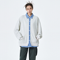 批发实拍2026新款卫衣男女假两件<b class='q'>衬衫</b>潮流宽松休闲运动帅气外套上衣