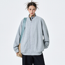 批发实拍2026新款开衫拉链卫衣男女<b class='q'>棒球</b>领潮流时尚休闲百搭上衣<b class='q'>外套</b>