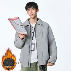 批发冬季保暖美式复古PU皮翻领夹克男<b class='q'>潮</b>牌高级感百搭休闲外套棉服