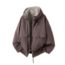 批发冬季双面穿座山雕棉服男<b class='q'>潮</b>牌宽松百搭加绒加厚大码衣服外套