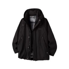 批发90绒连帽工装羽绒服男士日系复古百搭保暖休闲羽绒户外御寒外套