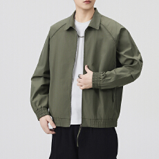 批发2026春季新款潮牌翻领宽松透气<b class='q'>休闲</b>时尚双面穿工装<b class='q'>夹克</b>外套男