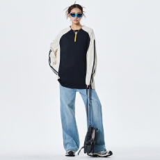 批发2026新款<b class='q'>长袖</b><b class='q'>T</b><b class='q'>恤</b><b class='q'>男</b>女潮牌速干拼接款休闲圆领抑菌防紫外线运动<b class='q'>T</b>