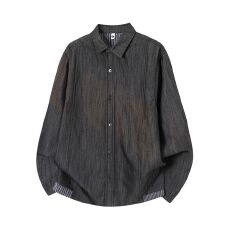 批发实拍2026新款长袖<b class='q'>衬衫</b><b class='q'>男士</b>翻领工装<b class='q'>衬衫</b>日系复古百搭<b class='q'>牛仔</b><b class='q'>衬衣</b>外套