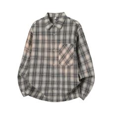 批发实拍2026新款条纹<b class='q'>衬衫</b><b class='q'>男士</b>日系复古翻领宽松开衫<b class='q'>衬衣</b>外套百搭休闲