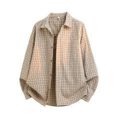 批发实拍2026新款格子<b class='q'>衬衫</b><b class='q'>男士</b><b class='q'>长袖</b>百搭休闲<b class='q'>衬衣</b>外套潮流日系复古上衣