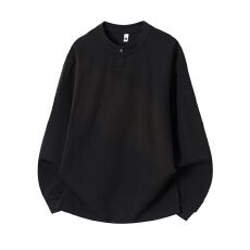 批发实拍2026新款<b class='q'>长袖</b><b class='q'>T</b><b class='q'>恤</b><b class='q'>男</b>士日系复古纯色百搭套头圆领打底衫内搭