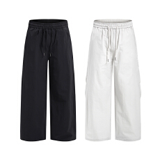 批发美式复古抗皱廓形伞兵裤男女中性款宽松阔腿直筒休闲<b class='q'>户外</b>运动长裤
