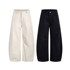 批发<b class='q'>美式</b>复古弯刀<b class='q'>休闲</b>裤男女中性款直筒宽松工装百搭小众阔腿拖地裤
