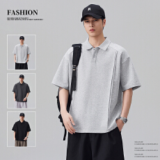 实拍2026夏季新品polo衫男士休闲短袖简约百搭翻领T恤