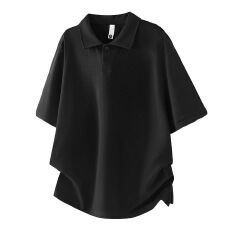 批发实拍2026<b class='q'>夏</b>季新款<b class='q'>夏</b>季薄款弹力短袖POLO衫男款纯色翻领T恤