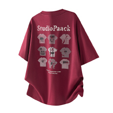 实拍2026夏季新款短袖t恤男宽松大码潮牌印花百搭圆领半袖体恤