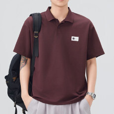 批发实拍2026<b class='q'>夏</b>季新款宽松短袖POLO衫男百搭简约翻领T恤上衣