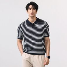 批发亚麻短袖<b class='q'>T</b><b class='q'>恤</b><b class='q'>男士</b>针织衫日系复古老钱风<b class='q'>翻领</b>POLO衫百搭休闲体恤