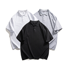 批发实拍2026夏季纯色Polo衫<b class='q'>男士</b>短袖潮ins痞帅休闲男装高级感<b class='q'>翻领</b><b class='q'>t</b><b class='q'>恤</b>