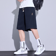 批发实拍2026<b class='q'>夏</b>季新款莱赛尔亚麻休闲短裤男宽松百搭直筒五分裤