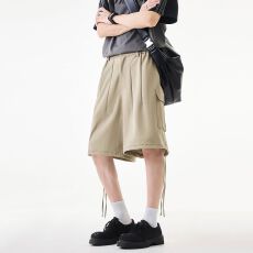 实拍2026夏季薄款工装五分裤男潮牌休闲美式复古速干运动短裤男
