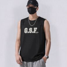 批发实拍2026夏季新款纯棉坎肩背心男宽松百搭舒适透气无袖T恤衫