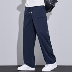 批发实拍夏季新款锦纶速干工装直筒<b class='q'>休闲</b>裤<b class='q'>男</b>宽松百搭山系户外防水<b class='q'>长裤</b>