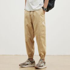 批发实拍夏季<b class='q'>新款</b>休闲裤男直筒宽松休闲束脚裤韩版潮流百搭松紧腰裤子
