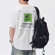 批发实拍美式潮牌纯棉刺绣重磅水洗短袖t恤男夏季宽松圆领半袖上衣