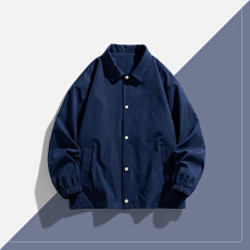 批发实拍<b class='q'>秋</b>季日系cityboy纯色翻领夹克男潮牌宽松百搭简约通勤外套