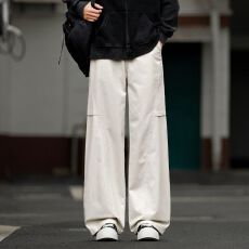 实拍2026秋冬新款美式洗水解构纯棉休闲裤男宽松直筒工装长裤