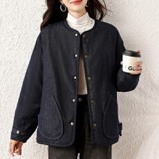 批发2025冬装新款高级感<b class='q'>牛仔</b>棉衣双面两穿<b class='q'>牛仔</b>双色羽绒棉棉衣棉服<b class='q'>外套</b>