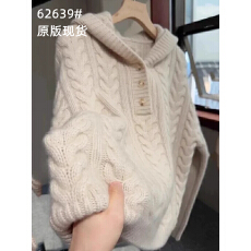 批发白色连帽长袖针织衫女2025秋冬新款大码<b class='q'>胖</b>MM<b class='q'>麻花</b>休闲宽松毛衣上衣