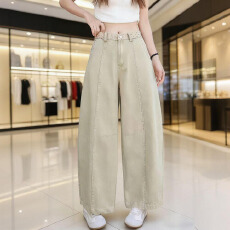 批发新款夏宽松大码<b class='q'>哈伦</b>裤老爹裤民族风宽松女牛仔裤