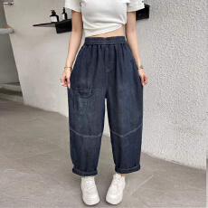 批发薄款夏宽松<b class='q'>大码</b><b class='q'>哈伦裤</b>老爹裤民族风宽松女牛仔裤