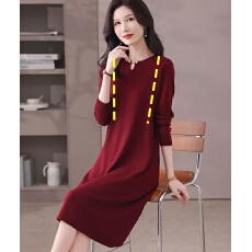 批发哺乳装新款秋<b class='q'>冬</b>中长宽松加厚羊毛针织打底衫半高领百搭哺乳连衣裙