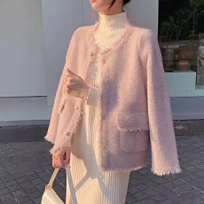 批发哺乳装秋<b class='q'>冬</b>套装小香风百搭减龄开衫外套两件套气质显瘦针织连衣裙